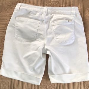 WHBM White Bermuda Jean Shorts